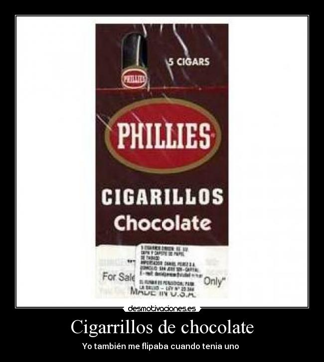 Cigarrillos de chocolate -