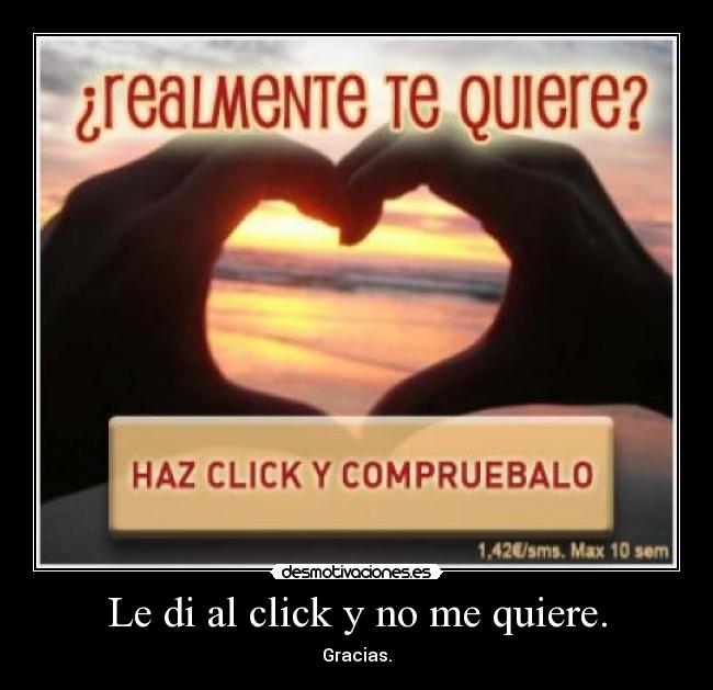 Le di al click y no me quiere. -