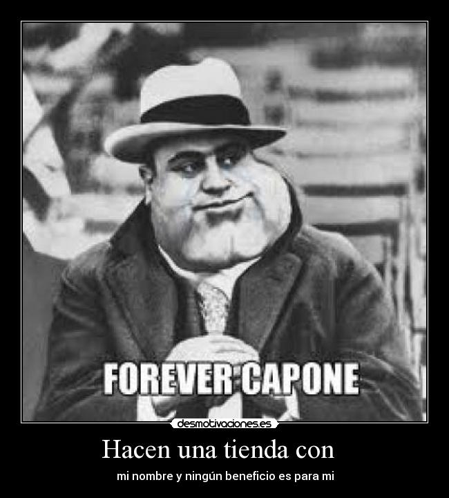 Hacen una tienda con   - mi nombre y ningún beneficio es para mi