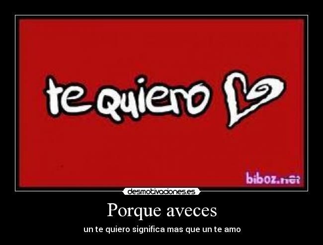 Porque aveces -