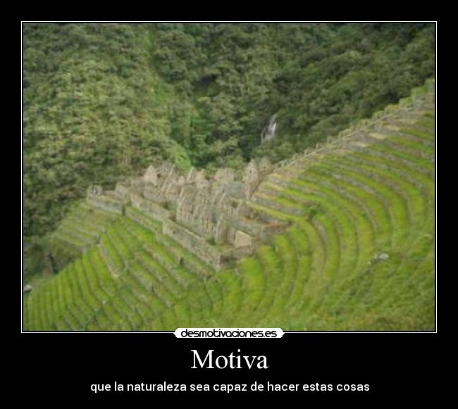 Motiva - que la naturaleza sea capaz de hacer estas cosas