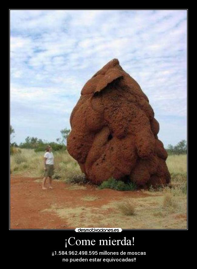 ¡Come mierda! - ¡¡1.584.962.498.595 millones de moscas
 no pueden estar equivocadas!!