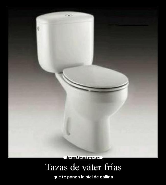 Tazas de váter frías - que te ponen la piel de gallina