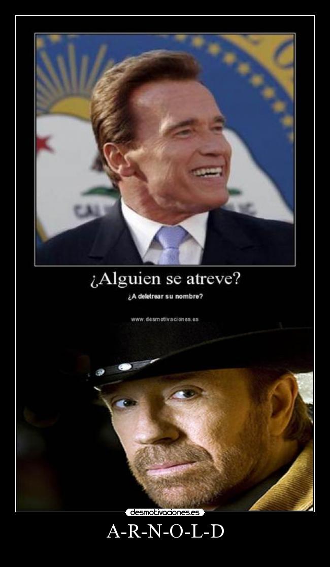 carteles arnold arnold desmotivacion desmotivaciones chuck norris desmotivaciones