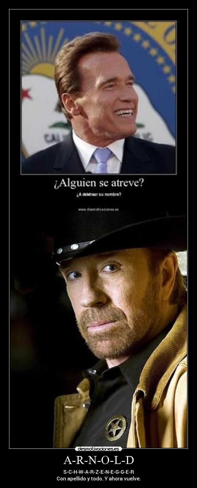 carteles arnold schwarzenegger chuck norris desmotivaciones