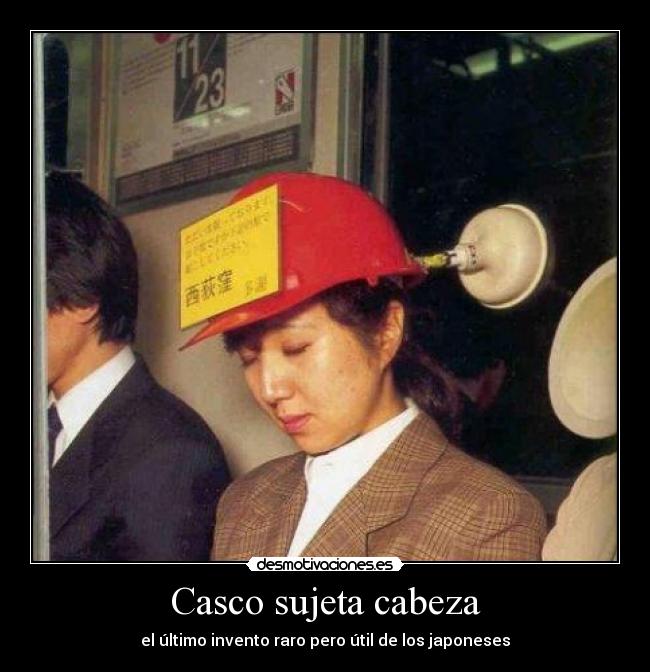 Casco sujeta cabeza - el último invento raro pero útil de los japoneses