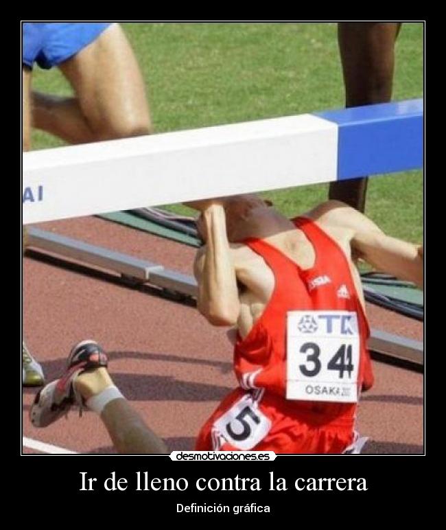 Ir de lleno contra la carrera -