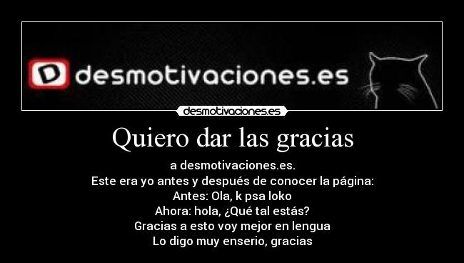 Quiero dar las gracias -