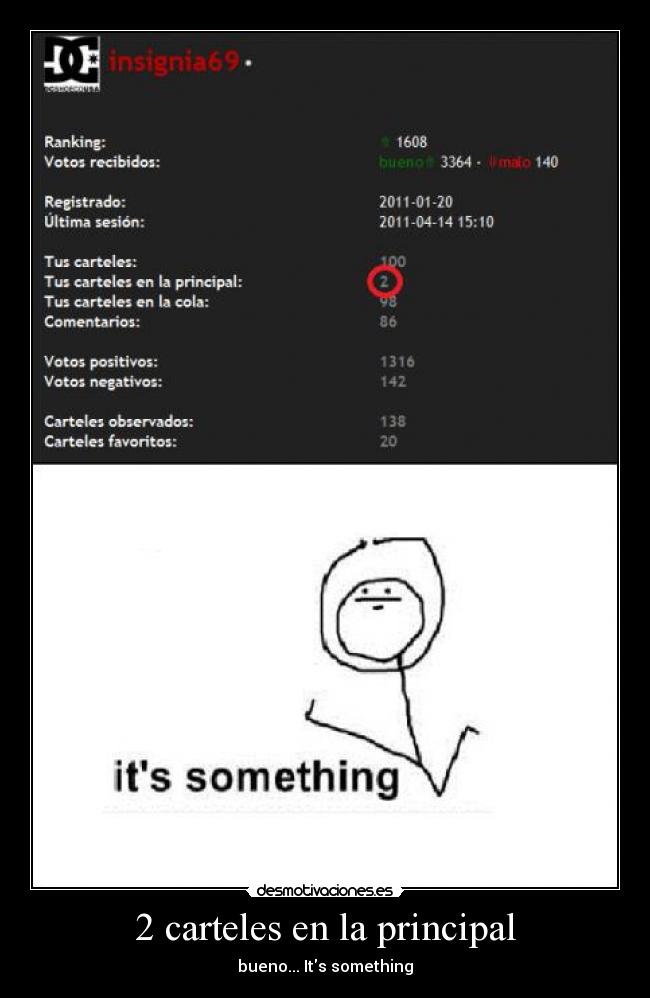 2 carteles en la principal -
