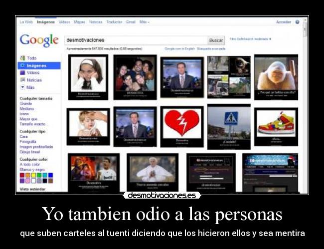 carteles odio mentiras desmotivaciones