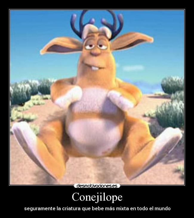 Conejilope - seguramente la criatura que bebe más mixta en todo el mundo
