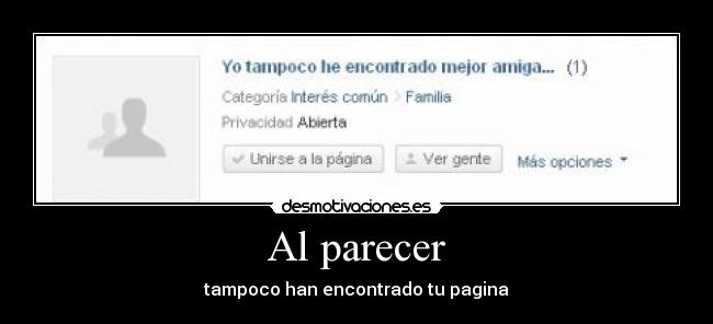 Al parecer -