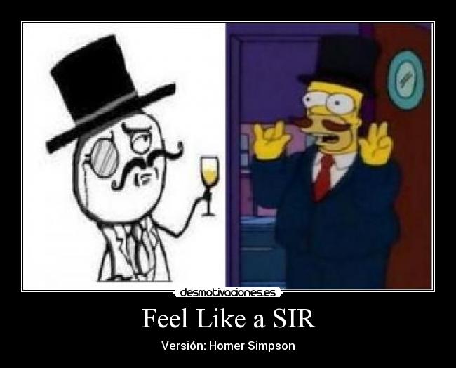 Feel Like a SIR - Versión: Homer Simpson