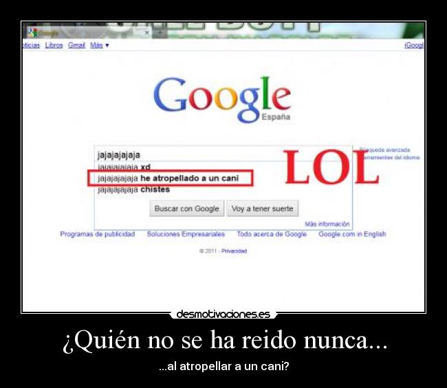 ¿Quién no se ha reido nunca... - ...al atropellar a un cani?