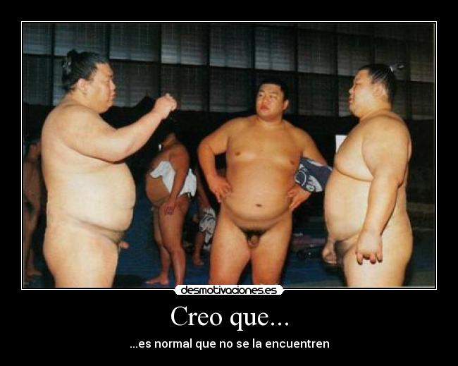 Creo que... - ...es normal que no se la encuentren