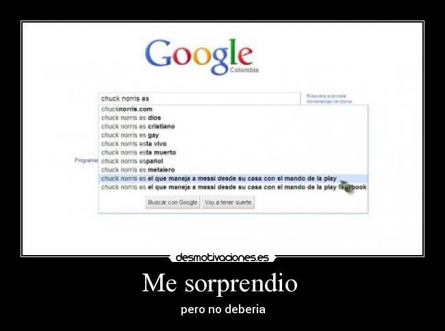 Me sorprendio -