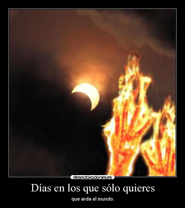 Días en los que sólo quieres -