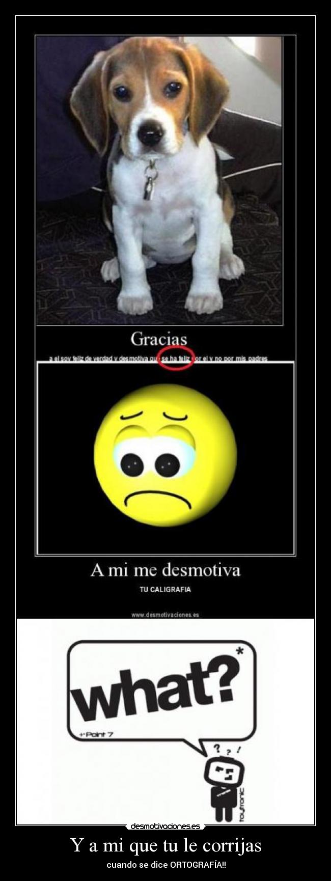 Y a mi que tu le corrijas - cuando se dice ORTOGRAFÍA!!