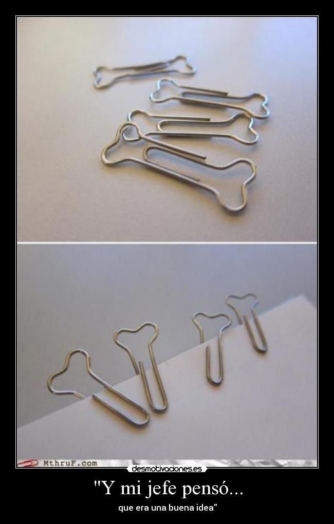 Y mi jefe pensó... -