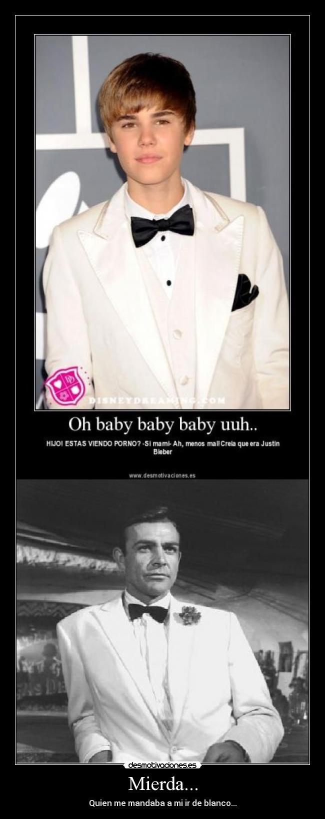 carteles mierda blanco justin bieber james bond desmotivaciones