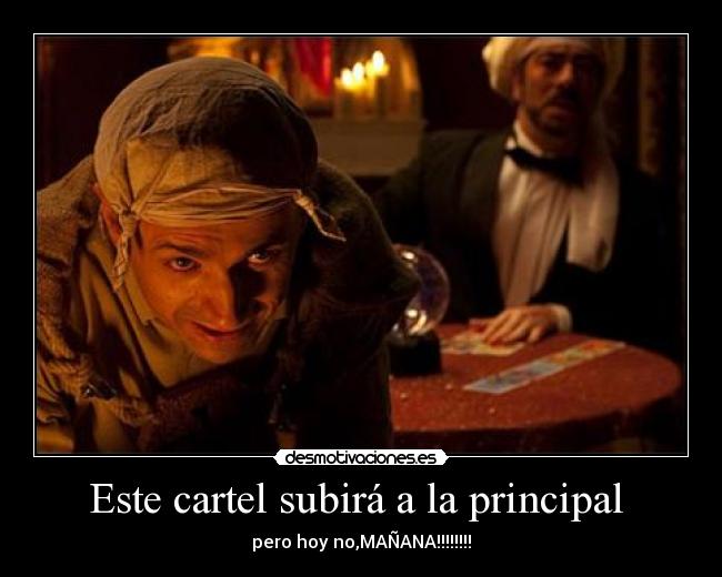 Este cartel subirá a la principal  - 