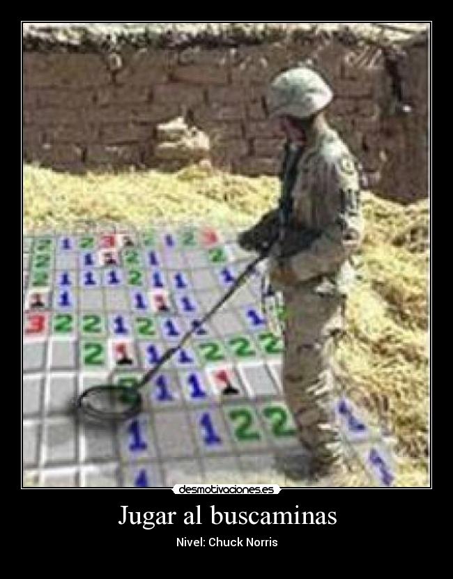 Jugar al buscaminas - Nivel: Chuck Norris
