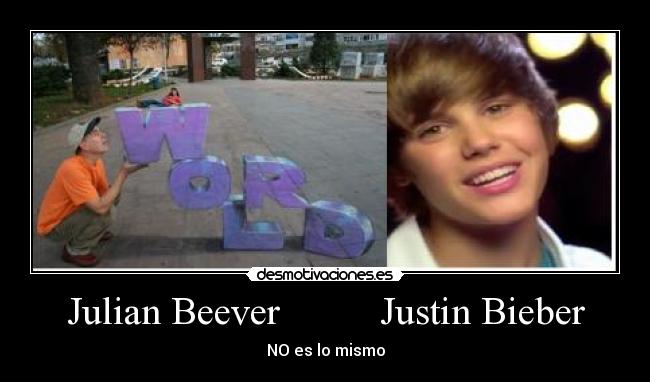 Julian Beever Justin Bieber -