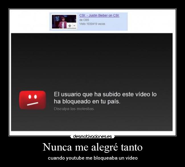 Nunca me alegré tanto -