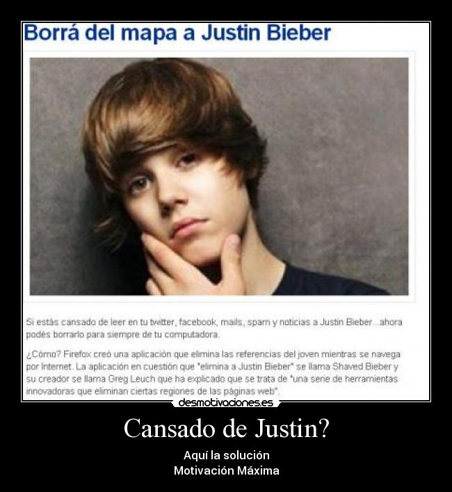 Cansado de Justin? -