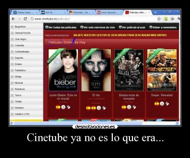 Cinetube ya no es lo que era... -