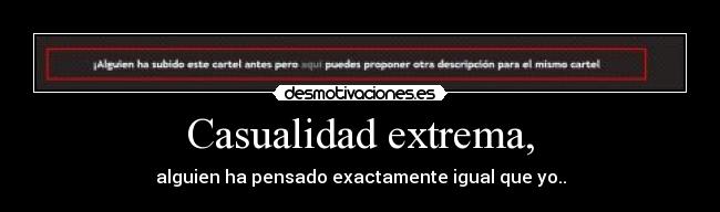 Casualidad extrema, - 