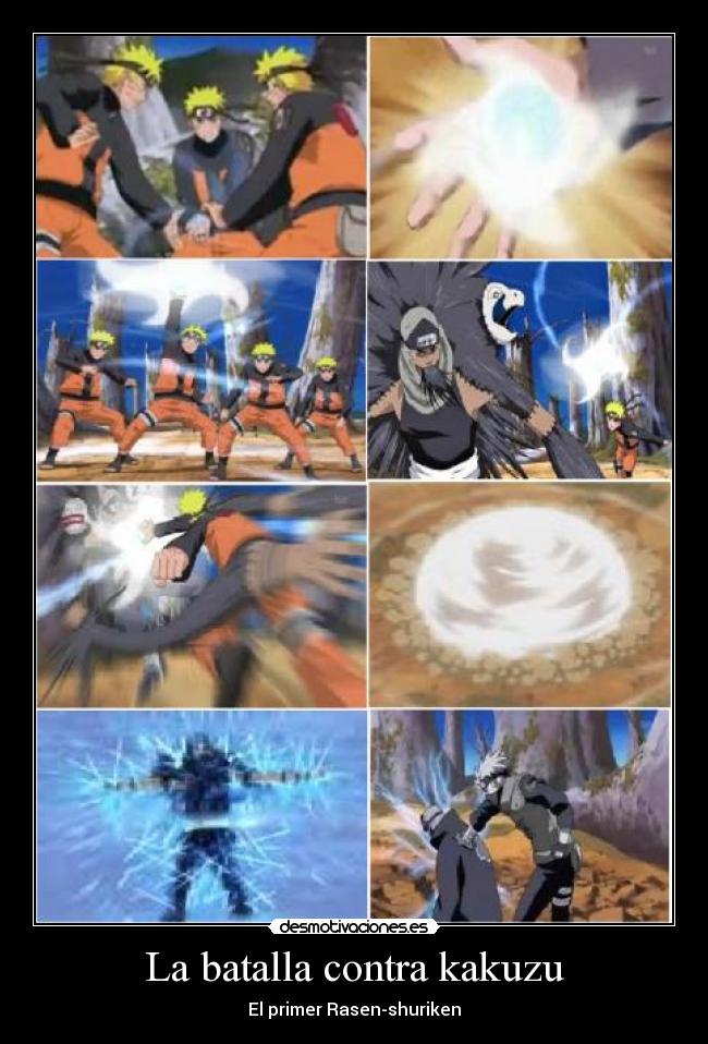 La batalla contra kakuzu -