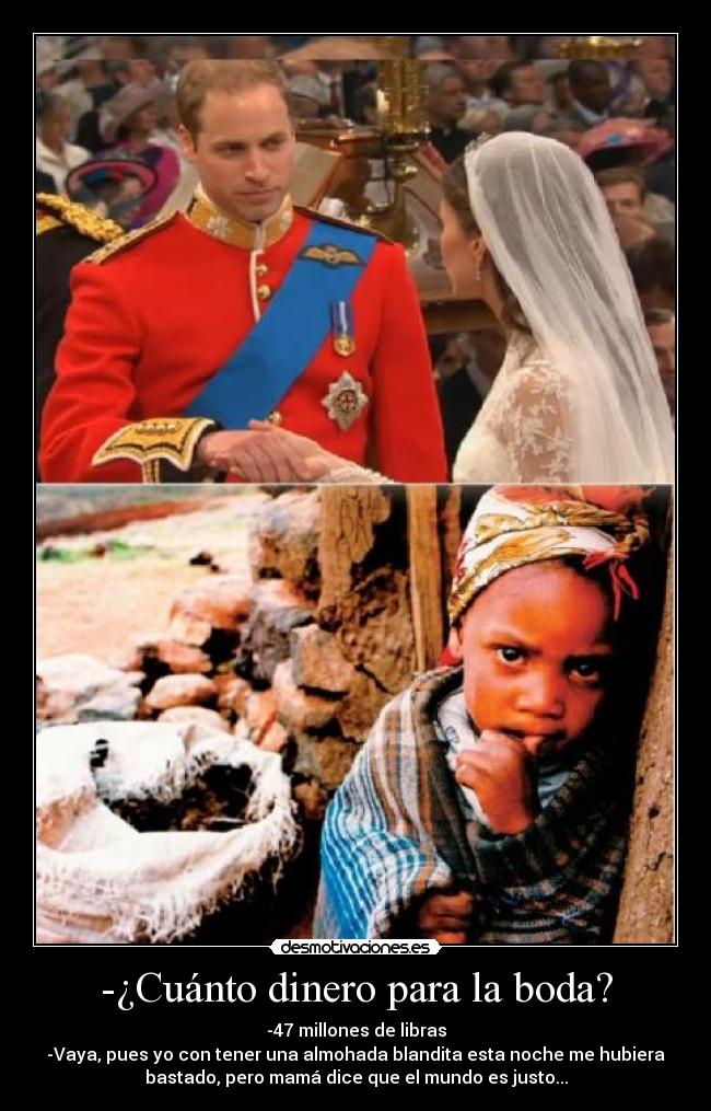 -¿Cuánto dinero para la boda? -