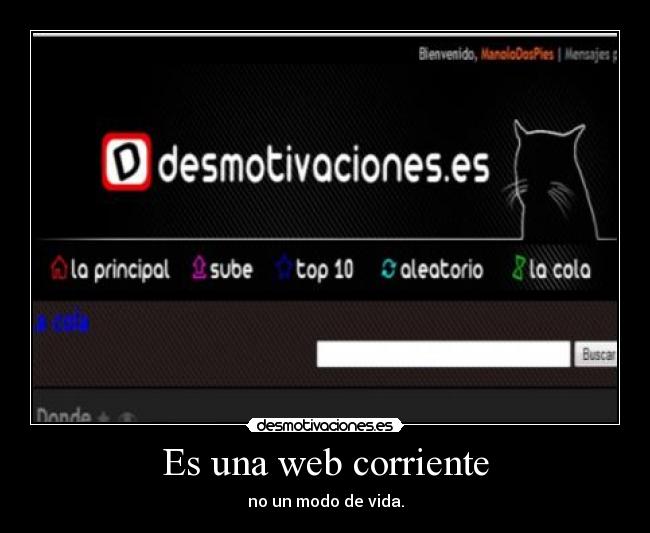 Es una web corriente - no un modo de vida.