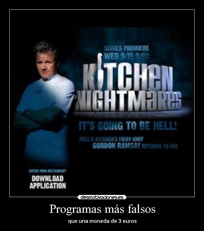 Programas más falsos - que una moneda de 3 euros