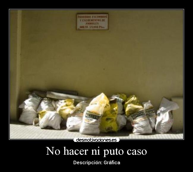 No hacer ni puto caso - Descripción: Gráfica