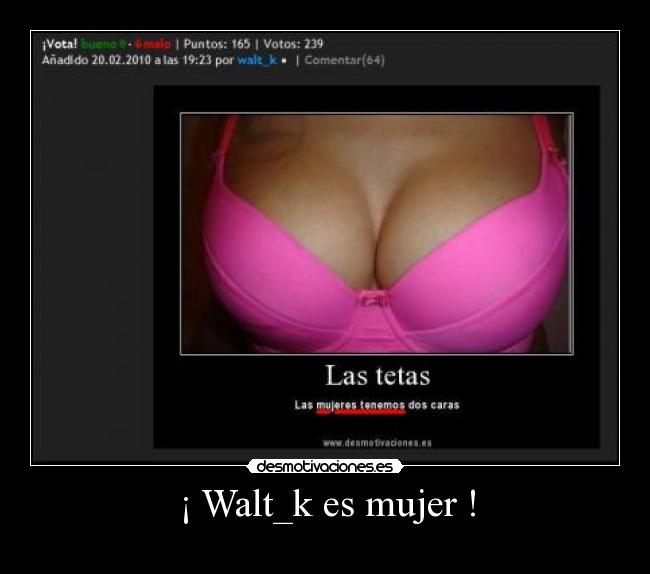 ¡ Walt_k es mujer ! - 