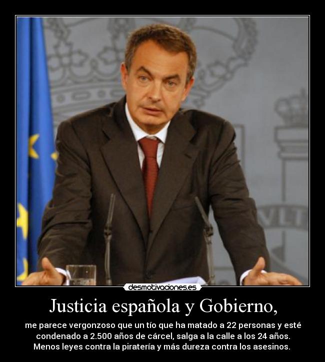 Justicia española y Gobierno, - 