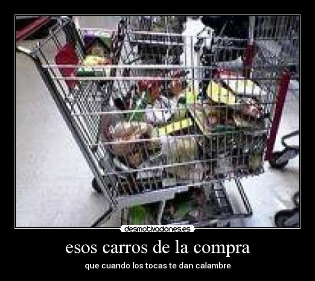 esos carros de la compra - que cuando los tocas te dan calambre