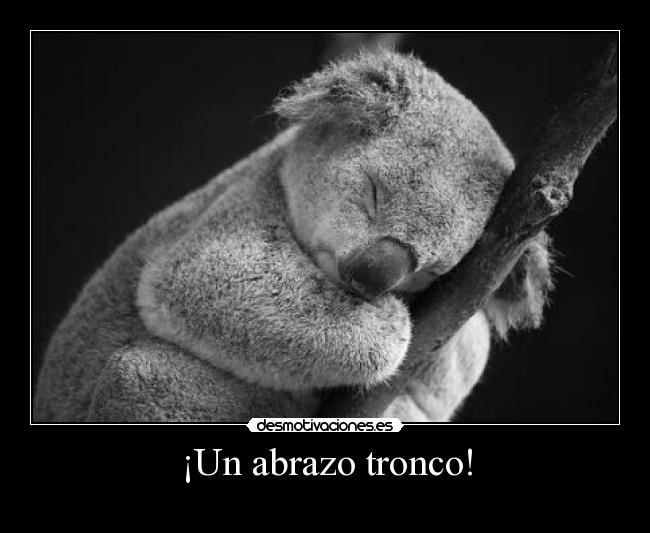 ¡Un abrazo tronco! -