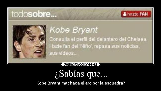 ¿Sabías que... - Kobe Bryant machaca el aro por la escuadra?