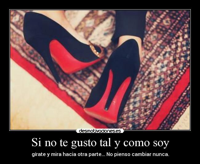 Si no te gusto tal y como soy -