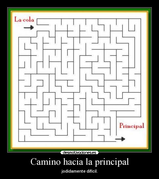 Camino hacia la principal - 