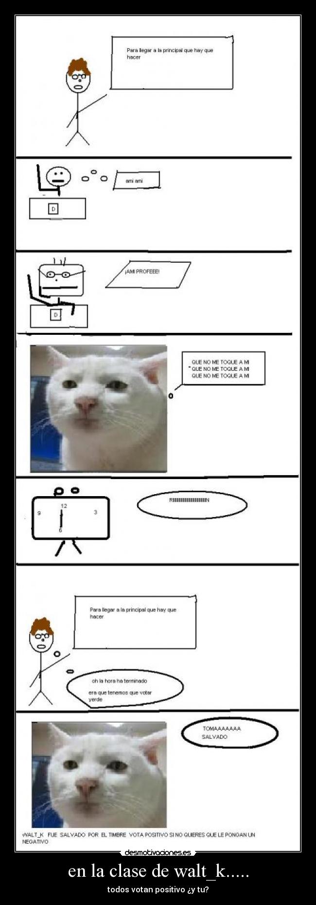 en la clase de walt_k..... - todos votan positivo ¿y tu?