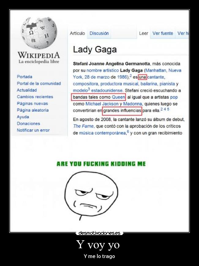 Y voy yo  - Y me lo trago