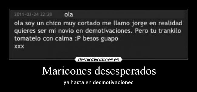 Maricones desesperados -
