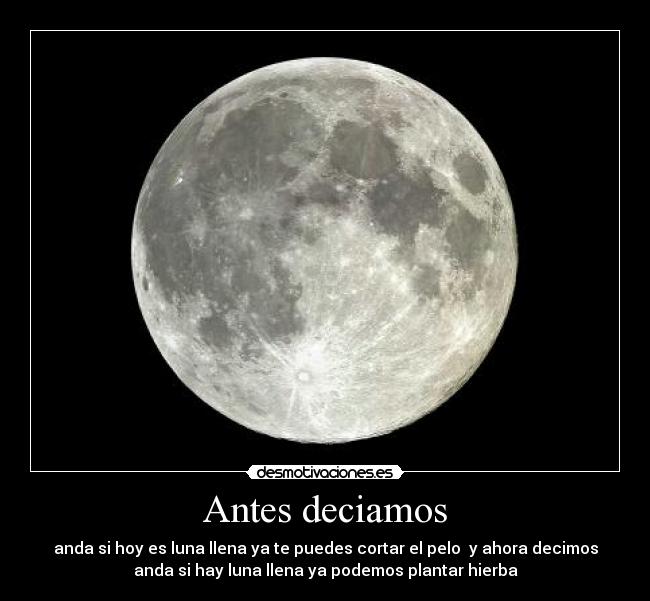 Antes deciamos -