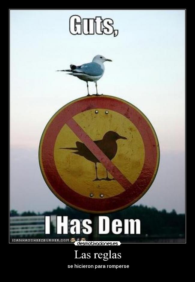Las reglas - se hicieron para romperse