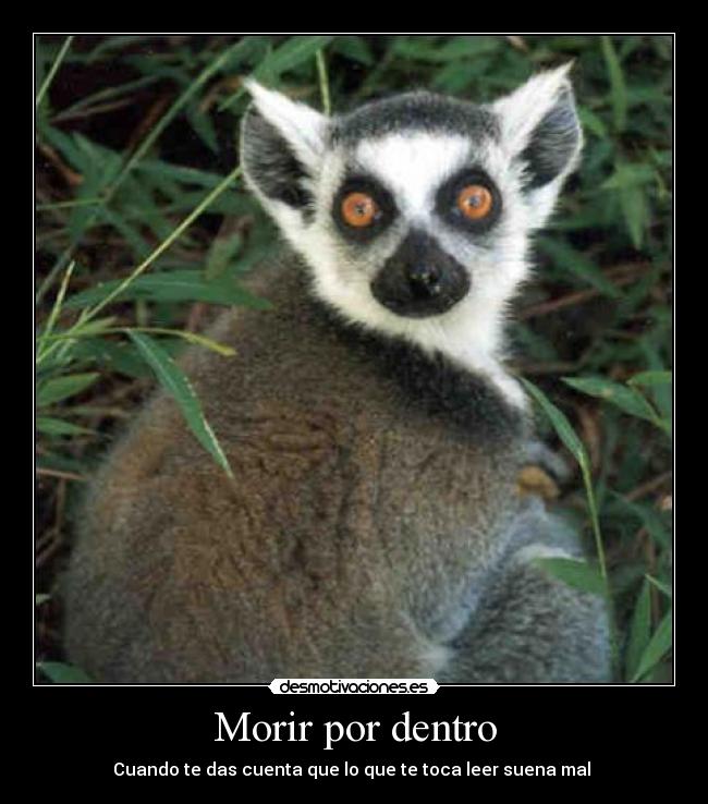 Morir por dentro - Cuando te das cuenta que lo que te toca leer suena mal