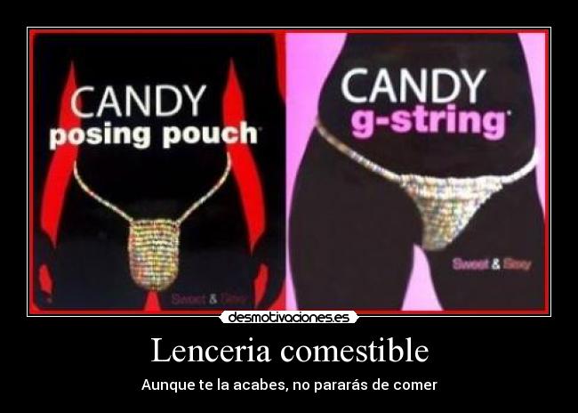 lenceria comestible para mujer